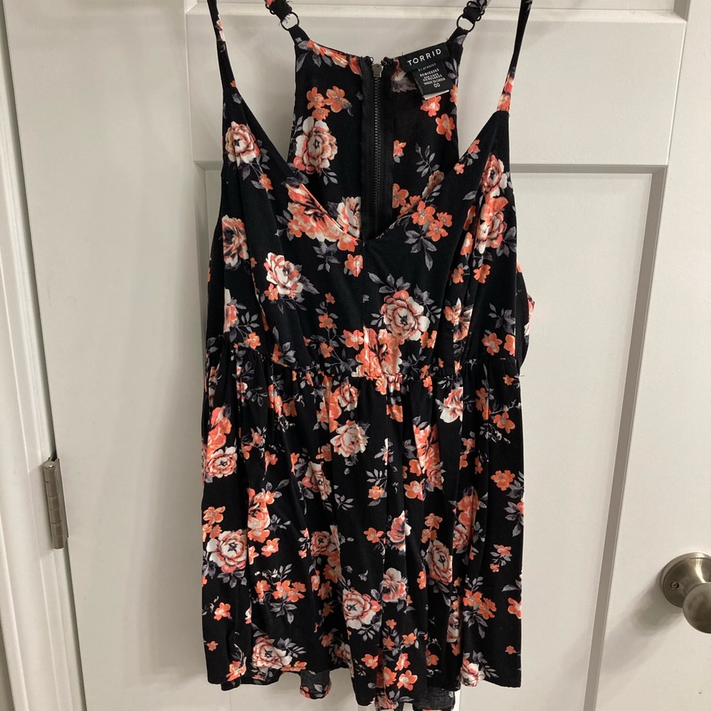 Black Floral Torrid Tank Top